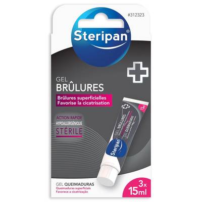 Steripan Gel brûlure tube, 15 x 3ml