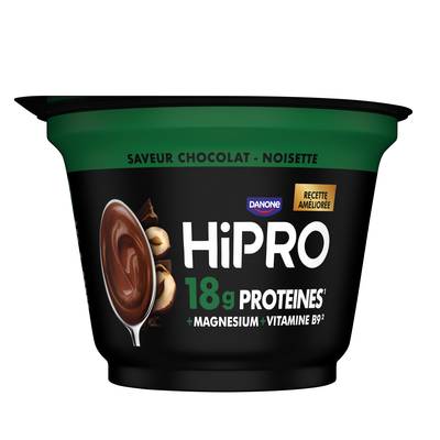HiPRO Crème Dessert Protéinée Chocolat Noisettes, 180g