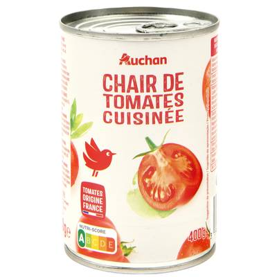 Auchan Chair de tomates cuisinée Nature, 400g