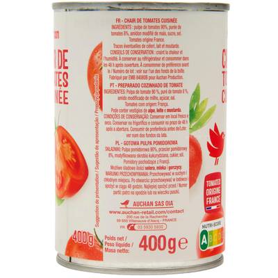 3596710023837 - Auchan - Chair de tomates cuisinée Nature