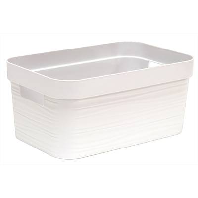 Eda-David Bac de rangement Stone blanc cérusé, 6 Litres