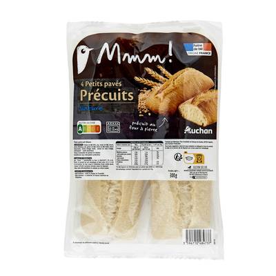 Auchan Petits Pavés Précuits Nature, 4x75g