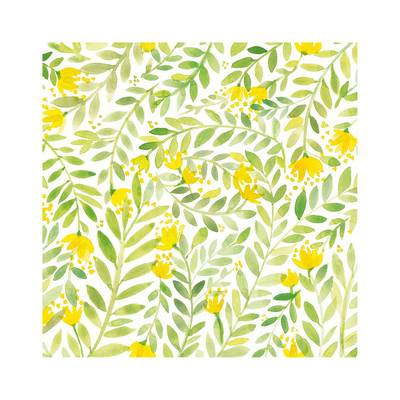 Paperproducts Design Serviettes en papier Yellow Blossoms, 20 serviettes  de 33x33 cm
