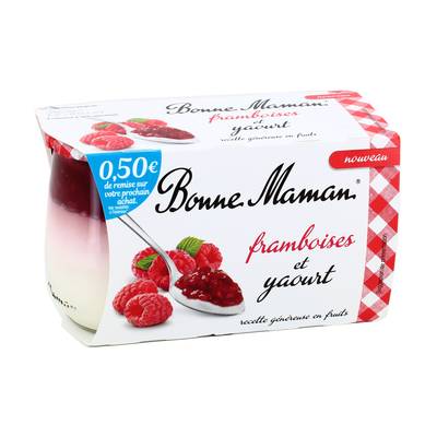 Bonne Maman Framboise et yaourt, 2x125g