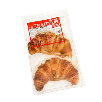 Auchan Le Traiteur Croissants au Jambon, 2x140g