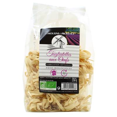Les Moulins De Provence Tagliatelles aux œufs frais bio, 250G