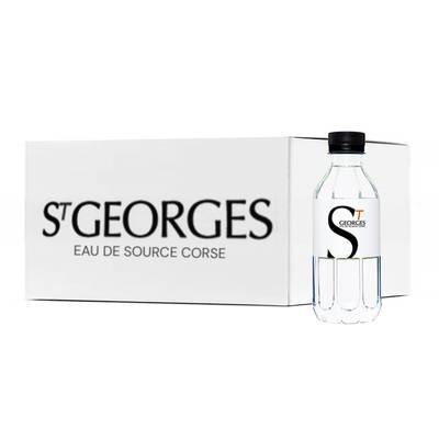 St Georges Eau de source plate, 24x33cl
