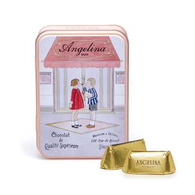 Angelina Paris Boite Mini Chocolat Gianduja, 100g
