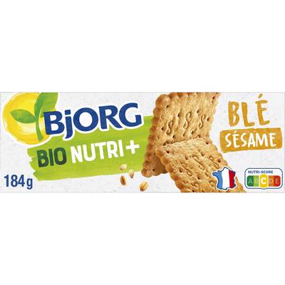 Bjorg Biscuits blé sésame bio Nutri+, 184g
