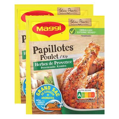 Maggi Papillotes Poulet Herbes de Provence, Lot de 2x34g