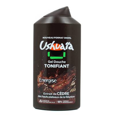 Ushuaïa  Gel Douche Tonifiant  Extrait de Cèdre des Hauts Plateaux de la Réunion, 300ml