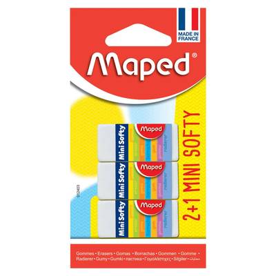 Maped Gommes mini softy, 3 gommes