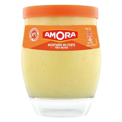 Amora Moutarde mi-forte fine et relevée, 230g