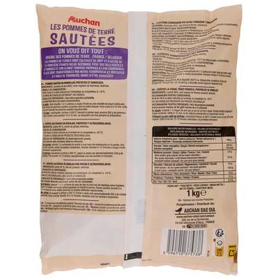 3596710375738 - Auchan - Pommes de terre sautées