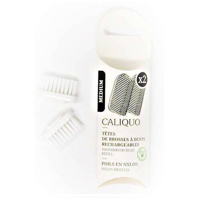 Caliquo Têtes de brosses à dents rechargeables, souple, 2 pièces