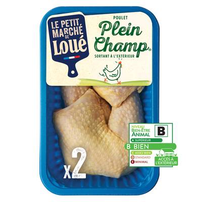 Loué Cuisses de Poulet Jaune Plein Champ, 2x240g
