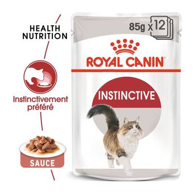 Royal Canin Sachets en Sauce Instinctive Instinctivement préféré pour Chat Adulte, 12x85g