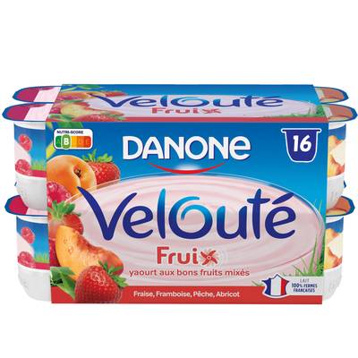 Velouté Fruix Yaourts aux fruits brassés, 16x125g