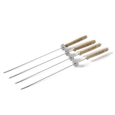 Barbecook Brochettes en inox et bois, 4 pièces