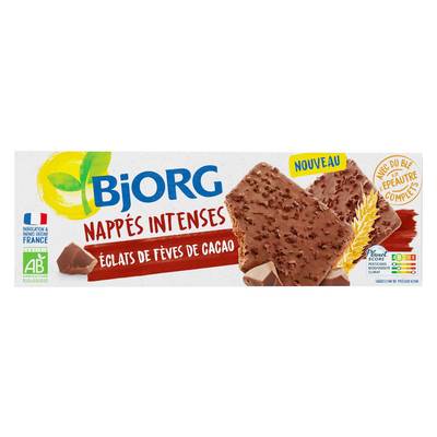 Bjorg Biscuits Nappés Chocolat Intenses Cacao bio, 150g