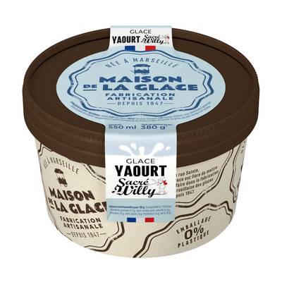 Maison de la Glace Glace artisanale Yaourt Sacré Willy, 380g