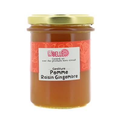 Re-Belle Confiture Raisin Pomme Gingembre, 230g