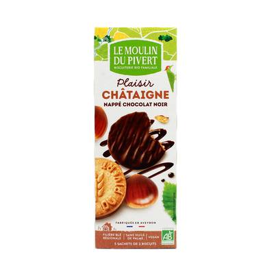 Le Moulin du Pivert Sablé Plaisir châtaigne Bio, 130g