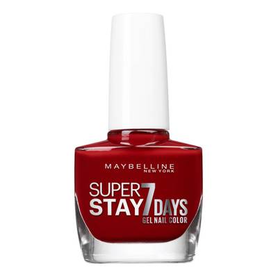 Gemey Maybelline Vernis à ongles gel Tenue & Strong, Rouge Profond N°6 - 10ml