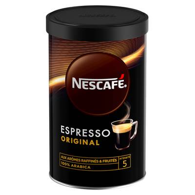 Nescafé Café Soluble Espresso Original, Intensité 5, 95g