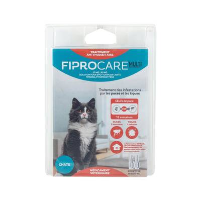 Fiprosoin Pipettes Antiparasitaire pour chat, 2  pièces