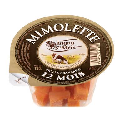 Isigny Ste mère Mimolette en cubes 12 mois affinage, 130g