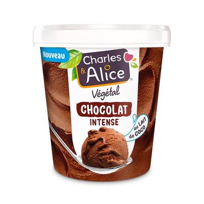 Charles et Alice Glace vegan chocolat et lait de coco allégé, 315g