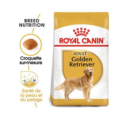 Royal Canin Croquettes sur mesure Santé de la Peau et du Pelage pour Chien Golden Retriever Adulte, 12kg