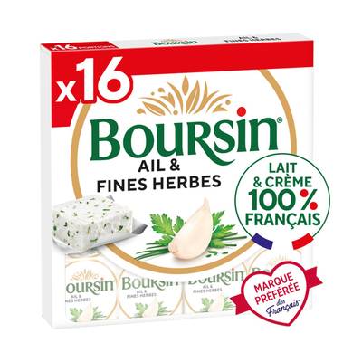 Boursin Fromage à tartiner Ail et Fines Herbes, 256g