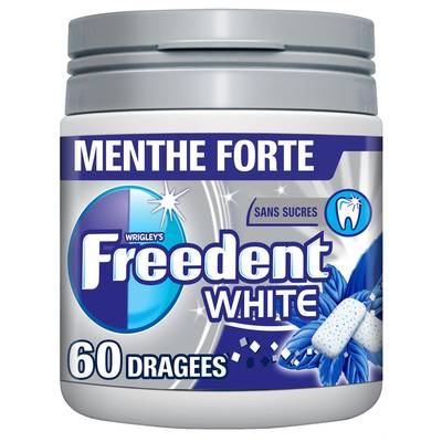 Freedent White chewing gum menthe 84G, 84g