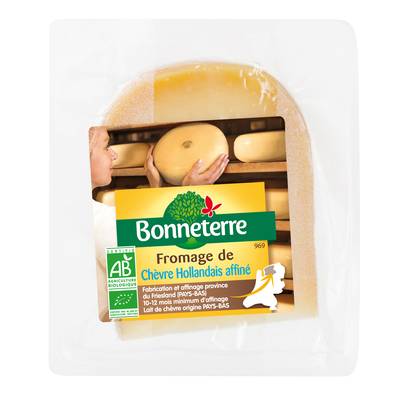 Bonneterre Fromage de chèvre de Hollande bio type Gouda, 200G