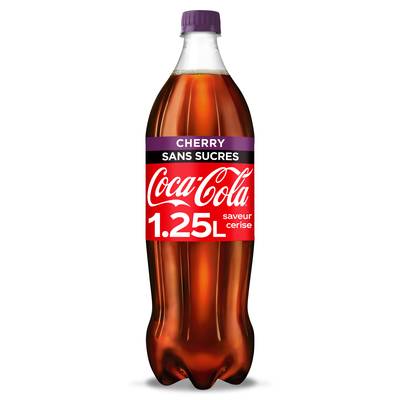 Coca-Cola Cherry Cerise Sans sucres, 1,25L