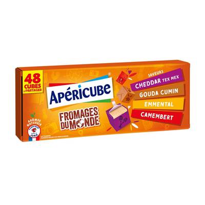 Apéricube Mini fromage, Fromages du Monde, 48 cubes - 250g