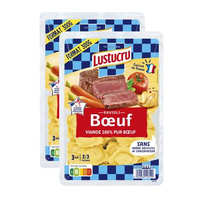 Lustucru Raviolis au boeuf, 2x300g
