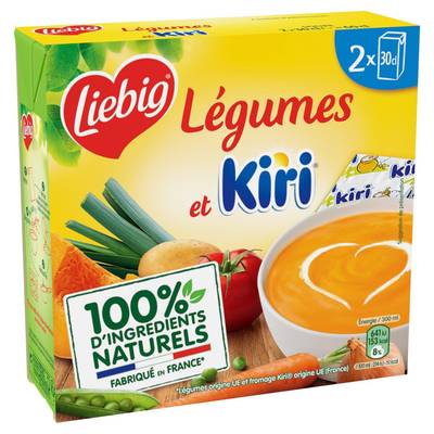 Liebig Soupe Légumes et Kiri, 2x30cl