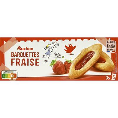 Auchan Barquettes à la fraise, 120g