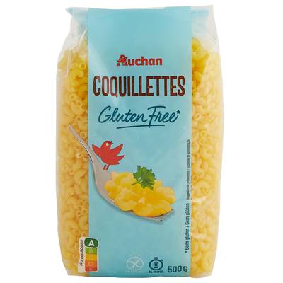 Auchan Pâtes Coquillettes Sans Gluten, 500g