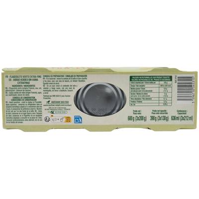 3596710401741 - Auchan - Flageolets verts extra fins