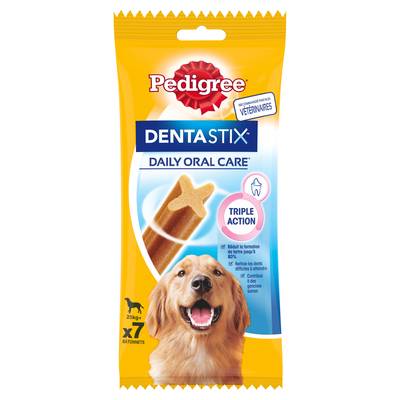 Pedigree Dentastix Daily Oral Care - Bâtonnets Hygiène Bucco-Dentaire pour grand chien x7, 270g
