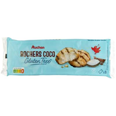 Auchan Biscuits rochers coco sans gluten, 240g