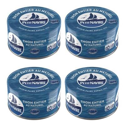 Petit Navire Thon Entier au Naturel Albacore, Lot de 2x2x140g