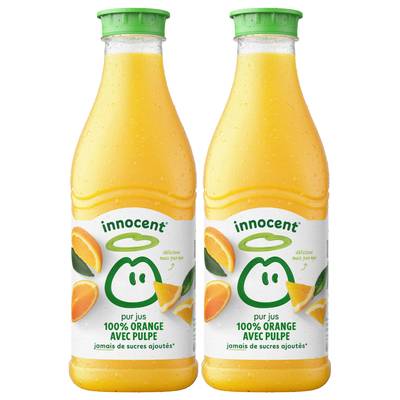 innocent Jus d'Orange Avec Pulpe, Lot de 2x90cl