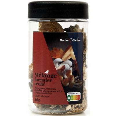 Auchan Collection Mélange champignons forestiers séchés, 30g