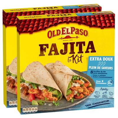Old el Paso Kit pour fajitas recette douce, Lot de 2x478g