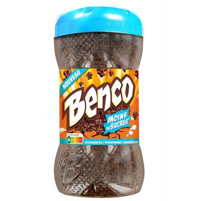 Benco Poudre chocolatée --35% de sucres en moins, 400g